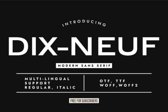 Elevate Your Brand with the Dix-neuf Typeface