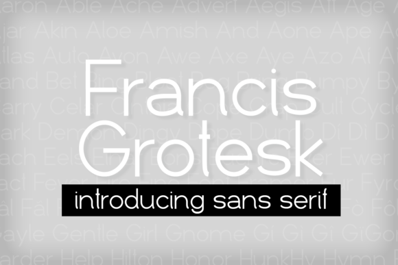 Francis Grotesk: A Clean Sans Serif Font for Editorial Design