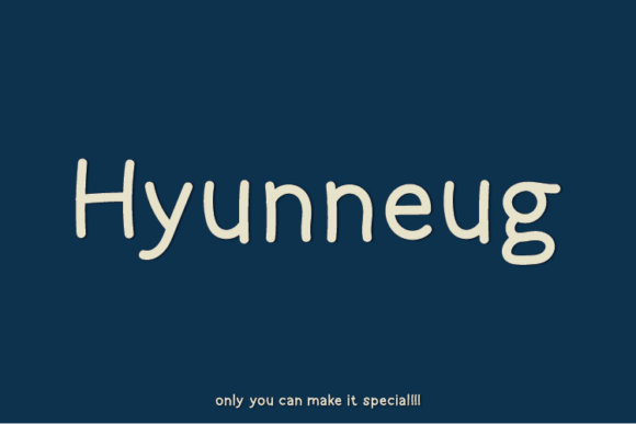 Hyunneug: A Unique Sans Serif Typeface for Digital Design