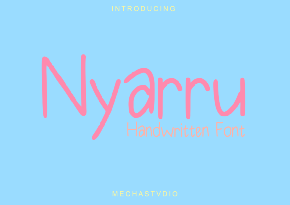 Nyarru: A Handwritten Sans Serif Font for Editorial Design