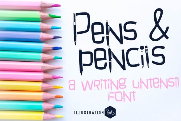Pens and Pencils: A Playful Sans Serif Font for Makers