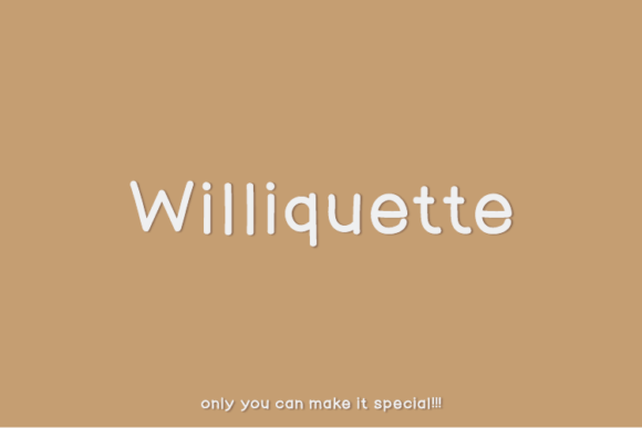 Williquette: A Unique Sans Serif Font for Modern Web Design